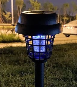 image-Cross-Border Solar Mosquito Killing Lamp Insecticidal WhiteLight Purple Outdoor Lawn Lamp LED Electronic Mosquito Repellent Lamp