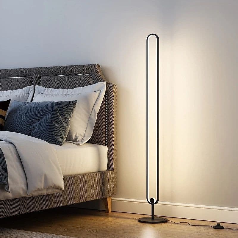 image-Double Pole Light Luxury Floor Creative Atmosphere Lamp Bedroom Vertical Bedside Creative Eye Protection Lamp
