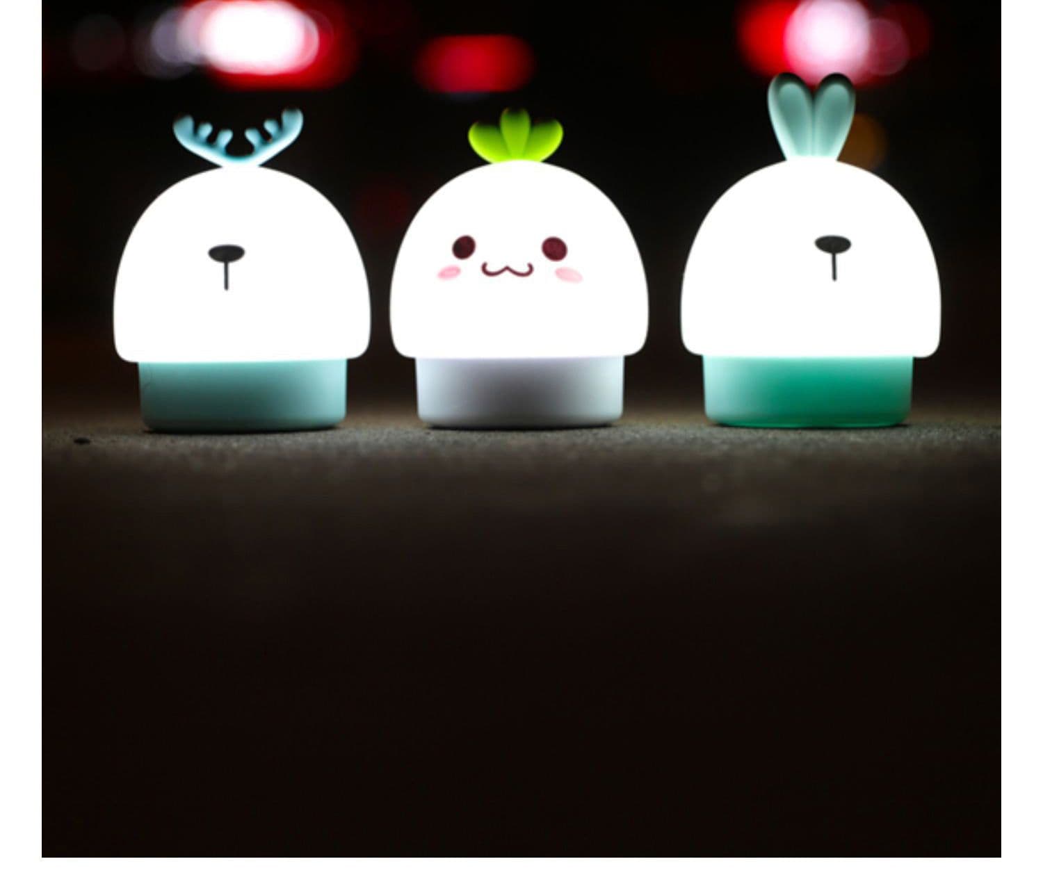 image-Cartoon Fawn Silicone Night Light Pats Eye Protection Breastfeeding Light Holiday Table White Night Light