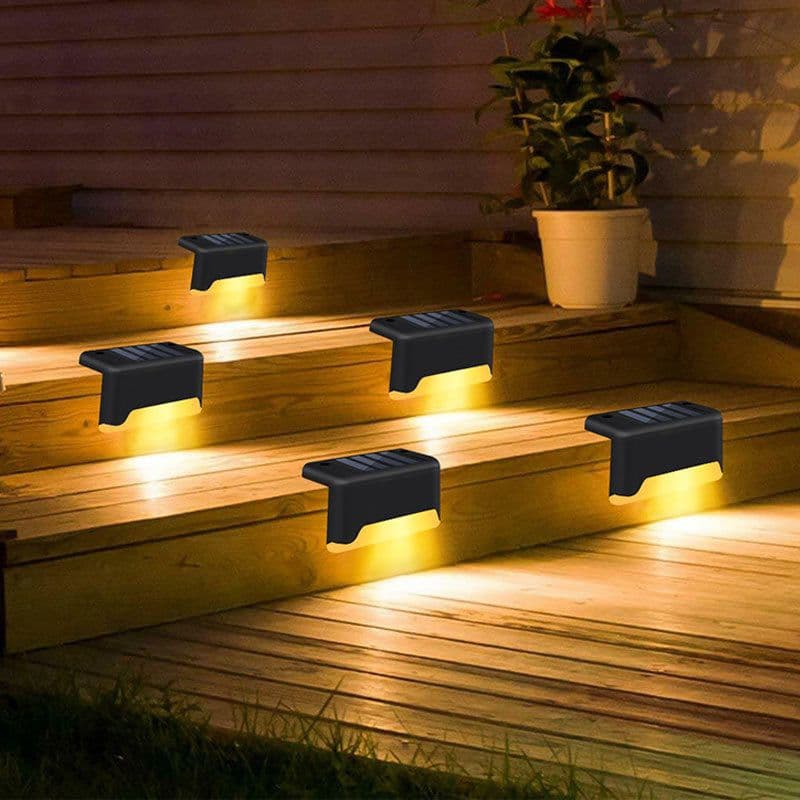 image-New Upgrade Waterproof LED Solar Fence Lamp Solar Deck Lights Solar Step Light Outdoor For Patio Stairs Garden Pathway Step Yard