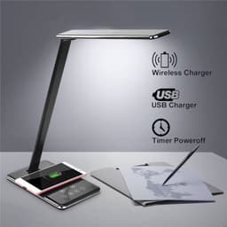 image-Huawei Apple Wireless Charging Desk Lamp LED Eye Protection Desk Lamp Bedside Folding