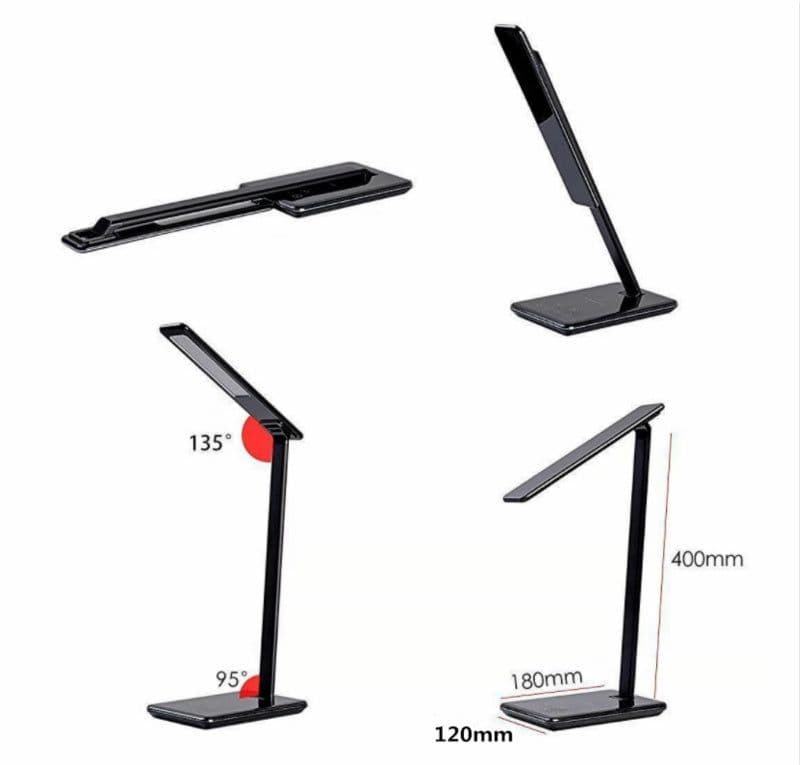 image-Huawei Apple Wireless Charging Desk Lamp LED Eye Protection Desk Lamp Bedside Folding