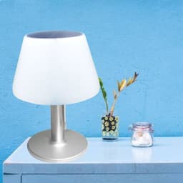 image-Stainless Steel Solar Table Lamp