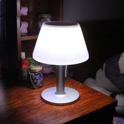 image-Stainless Steel Solar Table Lamp