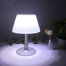 image-Stainless Steel Solar Table Lamp
