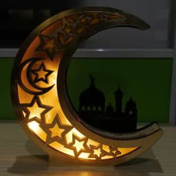 image-Golden Moon Castle Hollow Letters With LED Lights Dining Table Decoration