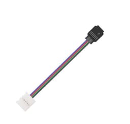 image-Rgb Lamp With Double Head Welding-Free Buckle With Cable Led Colorful Light Bar Cable 4Pin Female To Buckle 10Mm
