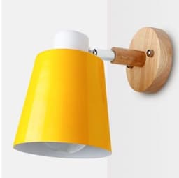 image-Bedside Wall Lamp Wooden Plug Switch Nordic Decorative Lamps
