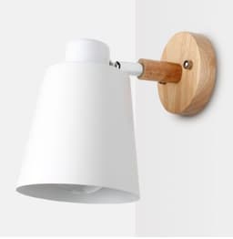 image-Bedside Wall Lamp Wooden Plug Switch Nordic Decorative Lamps
