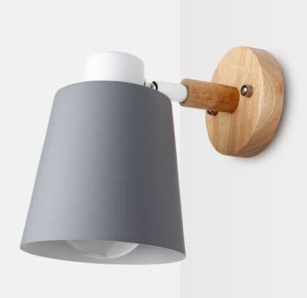 image-Bedside Wall Lamp Wooden Plug Switch Nordic Decorative Lamps
