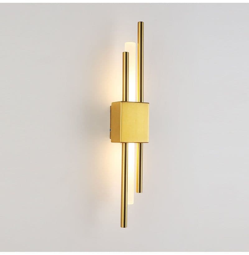 image-All Copper Bedside Lamp Wall Lamp Free Wiring Living Room Bedroom Modern Minimalist Tv Background Wall
