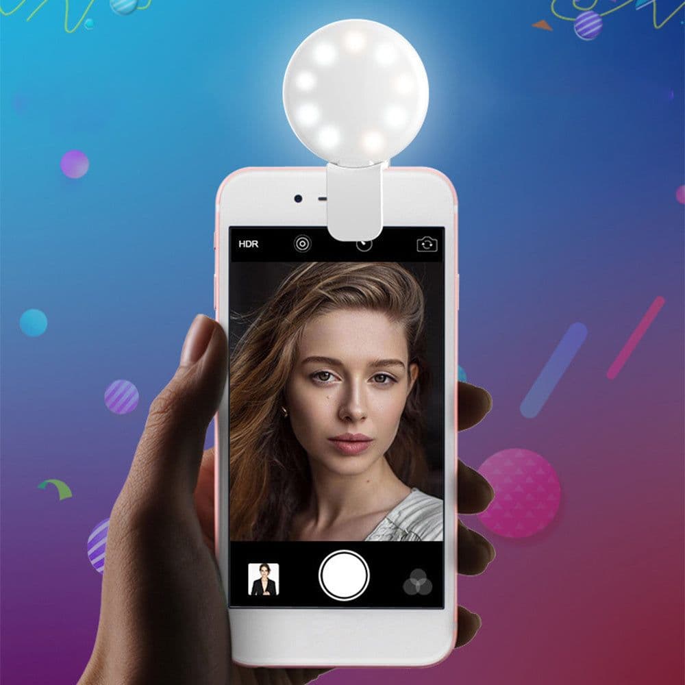 image-Mini Fill Light For Beauty Selfie Round Live Clip External LEDmini Small Q Mobile Phone Selfie Fill Light
