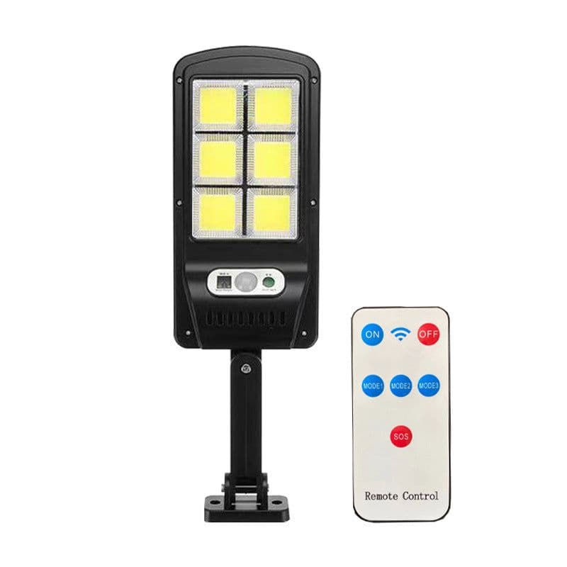 image-Solar Rechargeable Street Light Outdoor Waterproof Human Body Induction Remote Control COB Wall Light Garden Lighting