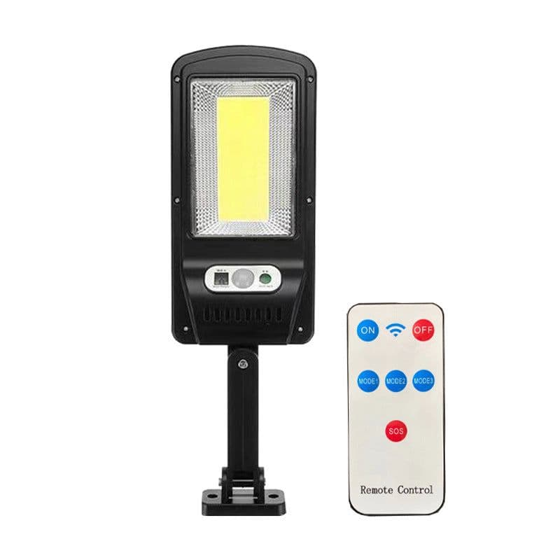 image-Solar Rechargeable Street Light Outdoor Waterproof Human Body Induction Remote Control COB Wall Light Garden Lighting