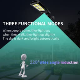 image-Solar Rechargeable Street Light Outdoor Waterproof Human Body Induction Remote Control COB Wall Light Garden Lighting