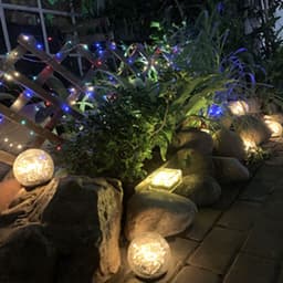 image-Cracked Glass Ball LED Solar Light Solar Power Garden Light Outdoor Waterproof Ground Lamp Buried Light for Path Yard Lawn