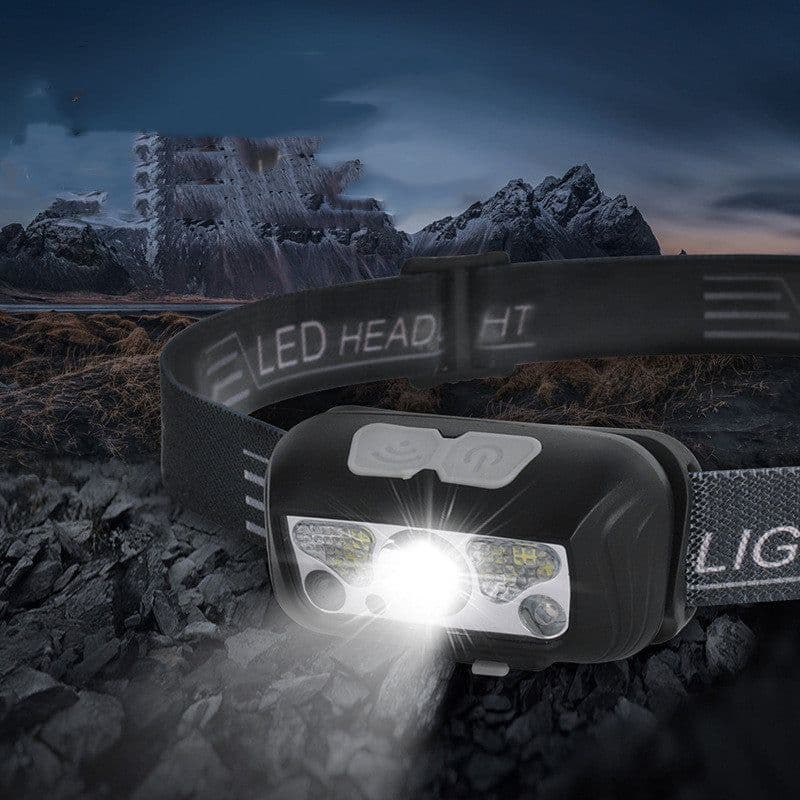 image-Sensor Headlight USB Charging Strong Light Outdoor Light LED Red Running Light