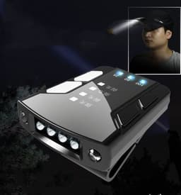 image-Power Indicator USB Rechargeable Fishing Headlight Night Fishing Cap Clip Light Strong Light Clip Cap Light