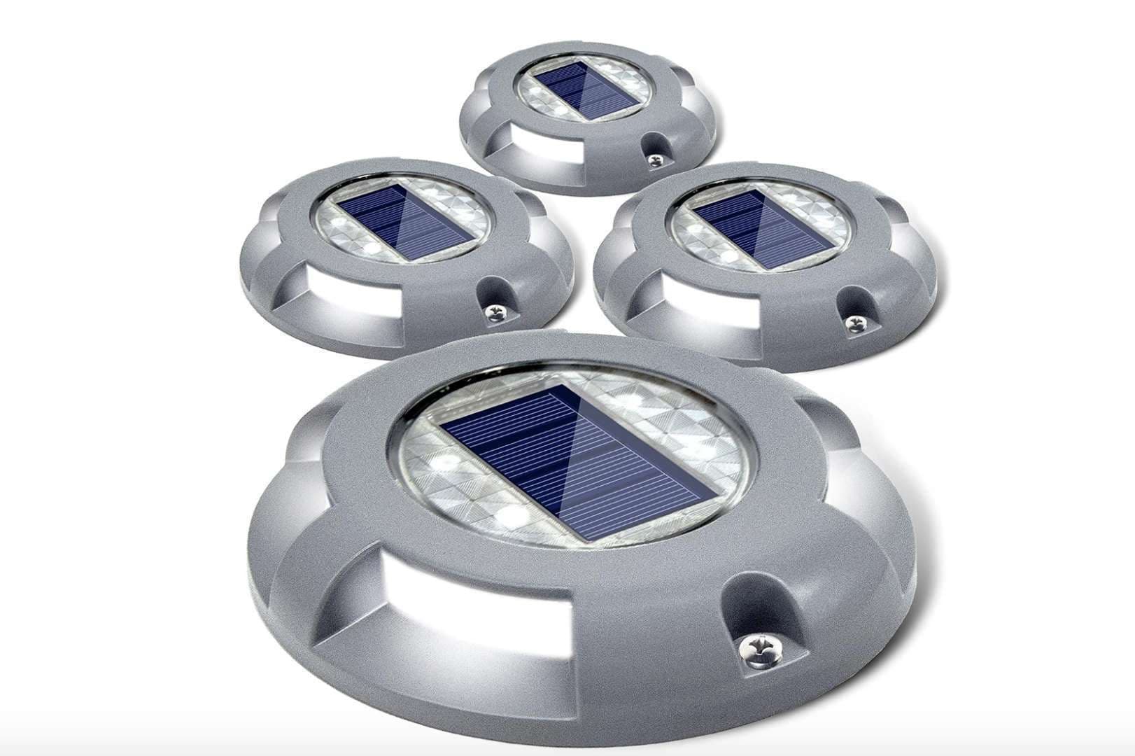 image-Two-color Solar Deck Light Ground Light Solar Corridor Garden Light