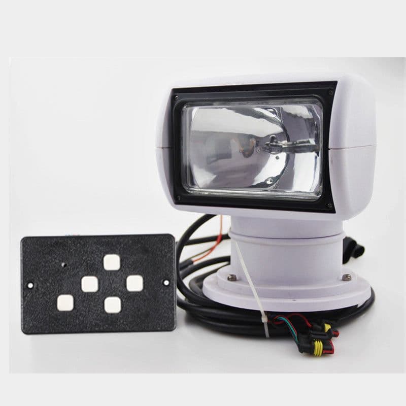 image-Boat Remote Control Spotlight Truck Marine Remote Searchlight 12V 100W Bulb
