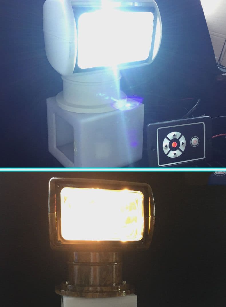 image-Boat Remote Control Spotlight Truck Marine Remote Searchlight 12V 100W Bulb