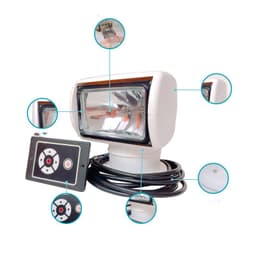 image-Boat Remote Control Spotlight Truck Marine Remote Searchlight 12V 100W Bulb