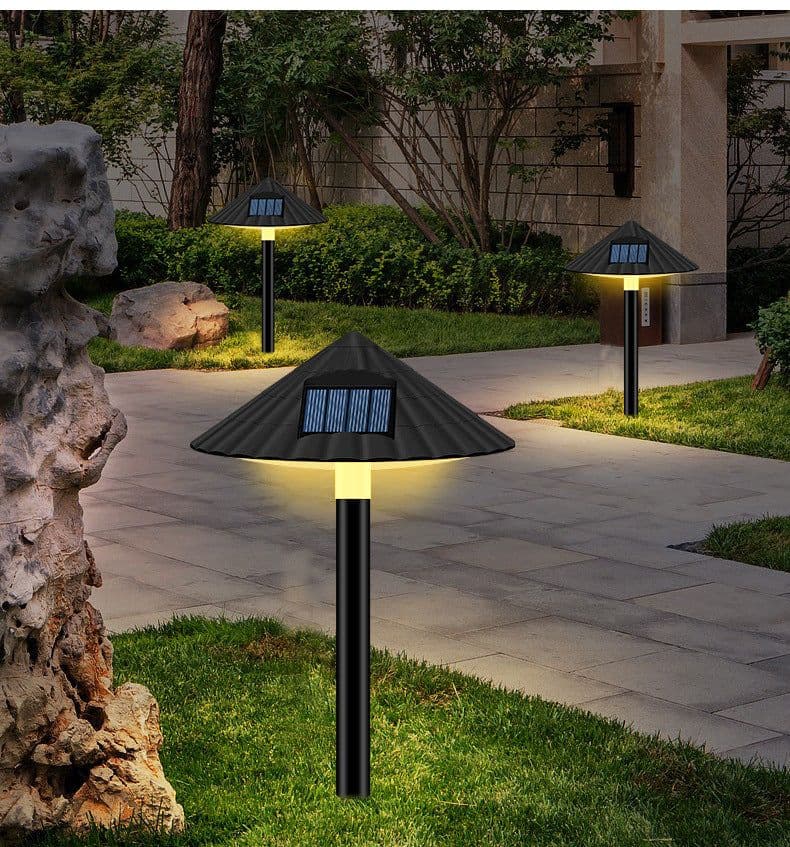 image-Solar Lawn Umbrella Lights Solar Plug Control Intelligent Road Lamps Outdoor Landscape Garden Decoration Mushroom Lights