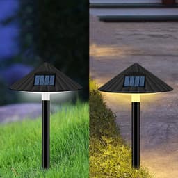 image-Solar Lawn Umbrella Lights Solar Plug Control Intelligent Road Lamps Outdoor Landscape Garden Decoration Mushroom Lights
