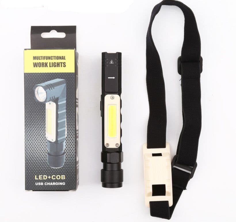 image-LED Work Light Red And White Light Folding Light Multifunctional Flashlight
