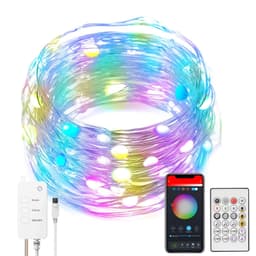 image-Smart LED String Lights Dancing With Music Sync Dreamcolor Fairy Lamp Garland For Home Christmas New Year's Decor Lighting