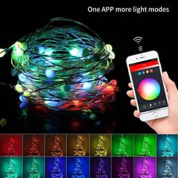 image-Smart LED String Lights Dancing With Music Sync Dreamcolor Fairy Lamp Garland For Home Christmas New Year's Decor Lighting
