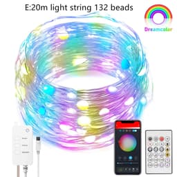 image-Smart LED String Lights Dancing With Music Sync Dreamcolor Fairy Lamp Garland For Home Christmas New Year's Decor Lighting