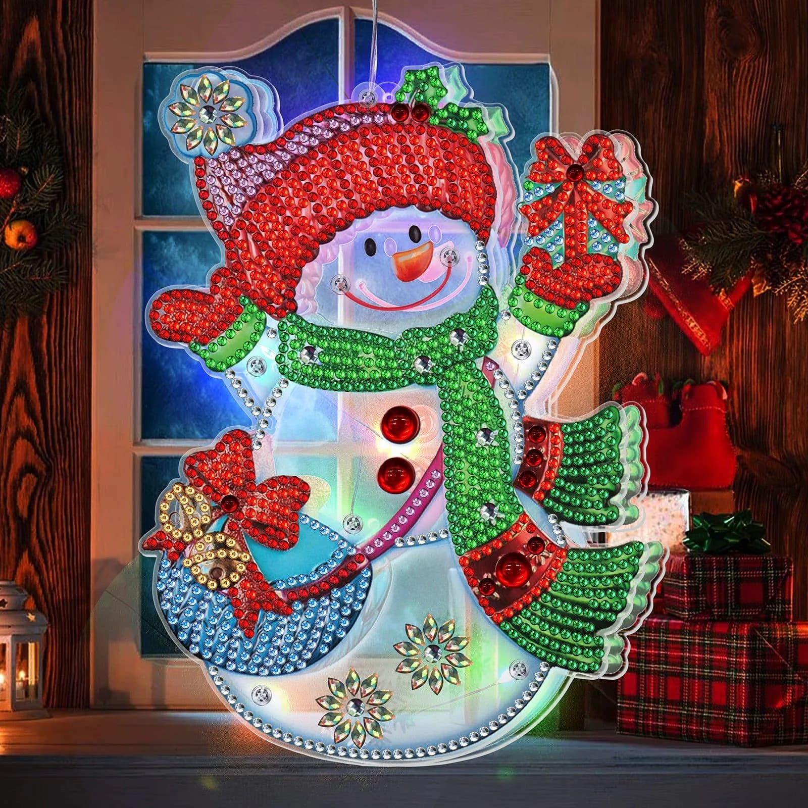 image-LED Showcase Glass Window Party Decoration Lights With Suction Cups