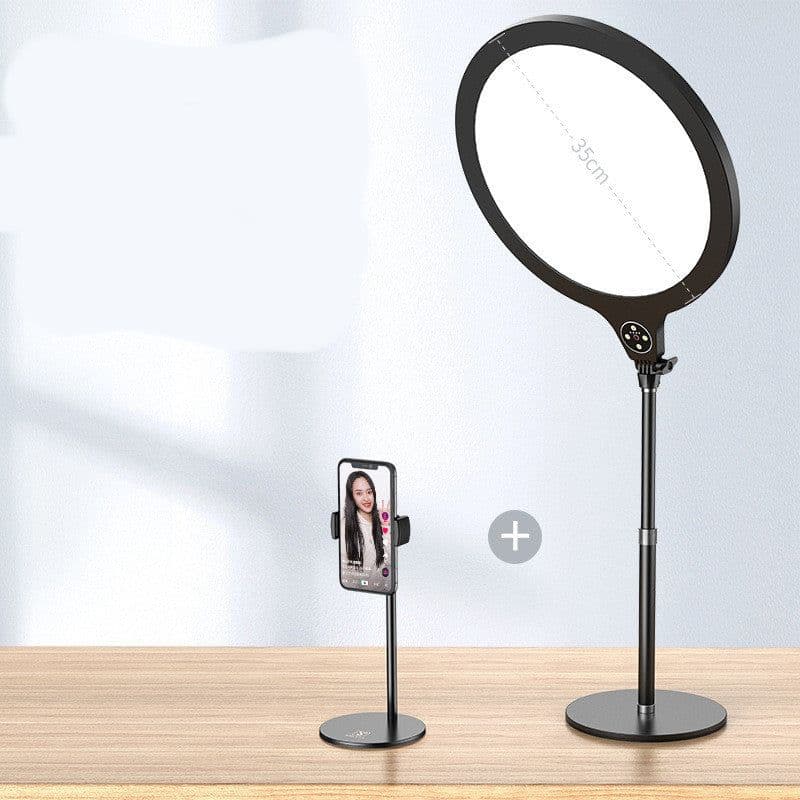 image-Photo Full Screen Beauty Lamp Mobile Phone Telescopic Desktop Floor Fill Light Bracket