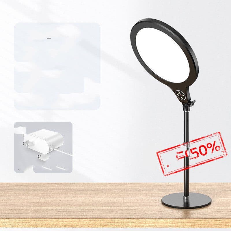 image-Photo Full Screen Beauty Lamp Mobile Phone Telescopic Desktop Floor Fill Light Bracket