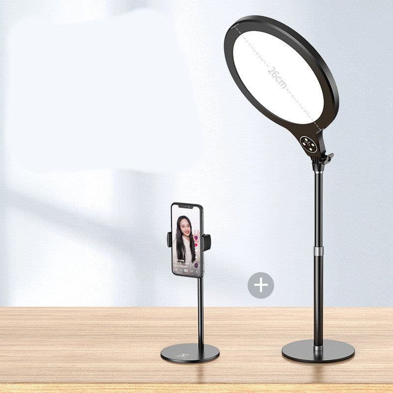 image-Photo Full Screen Beauty Lamp Mobile Phone Telescopic Desktop Floor Fill Light Bracket