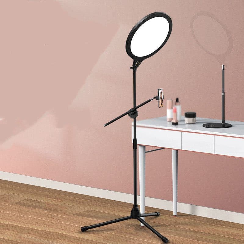 image-Photo Full Screen Beauty Lamp Mobile Phone Telescopic Desktop Floor Fill Light Bracket