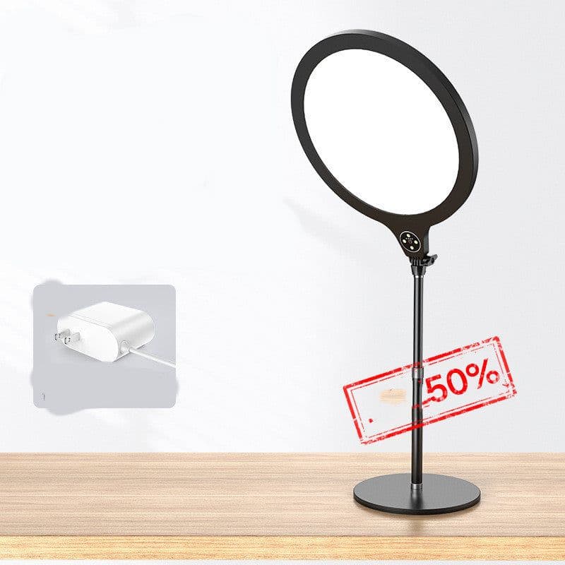 image-Photo Full Screen Beauty Lamp Mobile Phone Telescopic Desktop Floor Fill Light Bracket