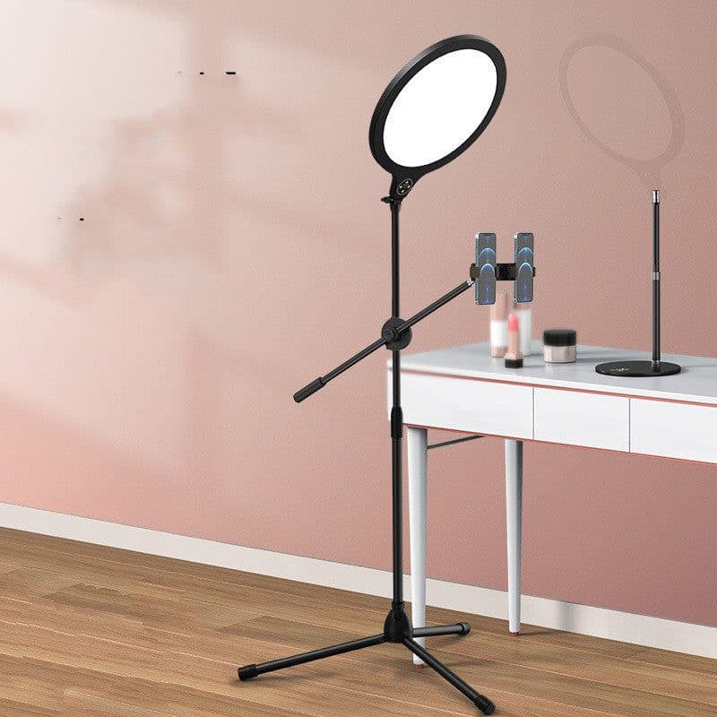 image-Photo Full Screen Beauty Lamp Mobile Phone Telescopic Desktop Floor Fill Light Bracket