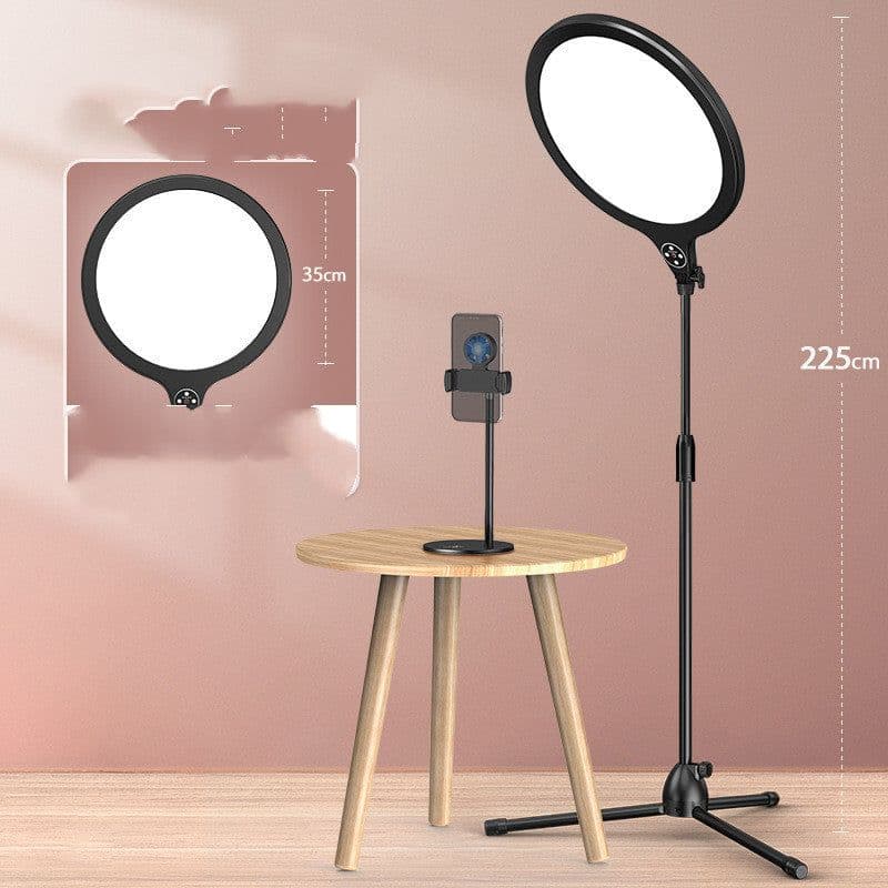 image-Photo Full Screen Beauty Lamp Mobile Phone Telescopic Desktop Floor Fill Light Bracket