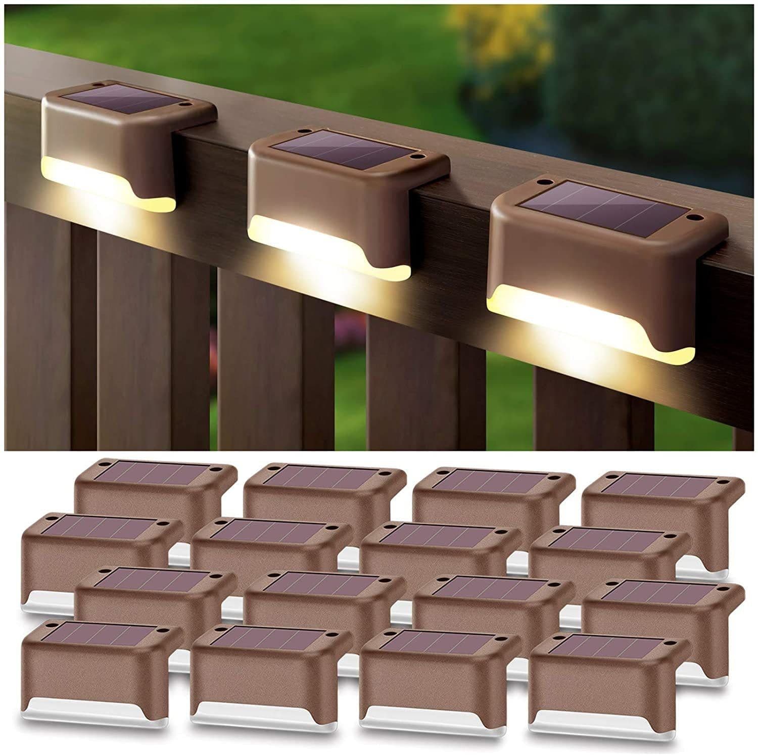 image-Solar Step Light Outdoor Garden Light Night Light LED Guide Light Ladder Stair Light Balcony Decoration Waterproof