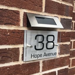 image-Solar Powered Doorplate Light Digital Address Indication Number Plate Light Control Door Number Warning Sign