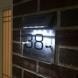 image-Solar Powered Doorplate Light Digital Address Indication Number Plate Light Control Door Number Warning Sign