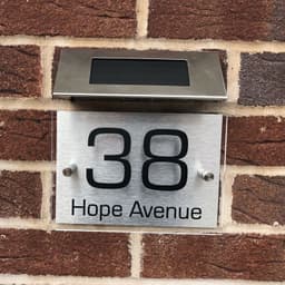 image-Solar Powered Doorplate Light Digital Address Indication Number Plate Light Control Door Number Warning Sign