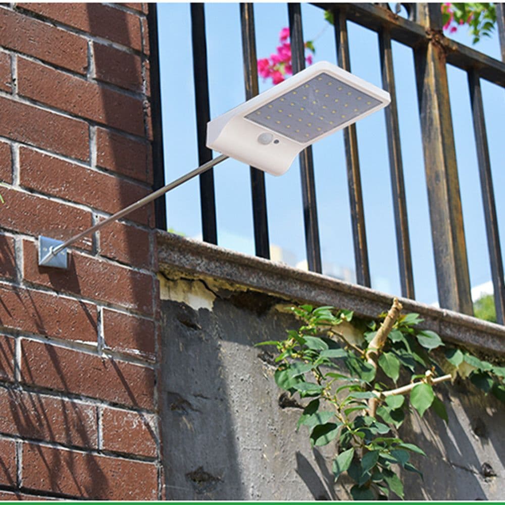 image-36LED Solar Human Body Induction Outdoor Waterproof Courtyard Wall Lamp