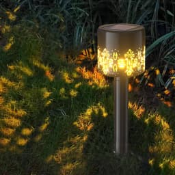 image-New Solar Plastic Lawn Floor Outlet Projection Lamp, Garden Decoration Lights