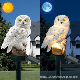 image-Solar Resin Eagle Lawn Lamp Outdoor Garden Villa Decoration Landscape Lamp