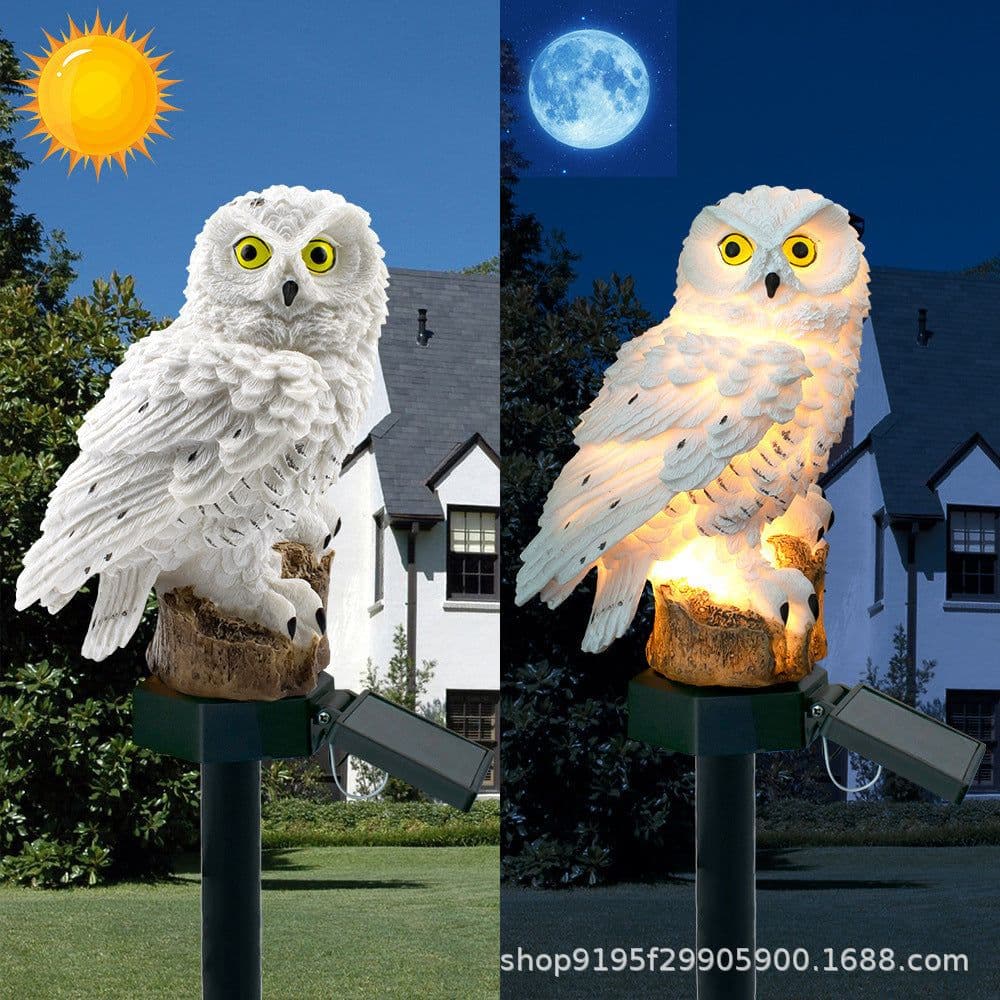image-Solar Resin Eagle Lawn Lamp Outdoor Garden Villa Decoration Landscape Lamp