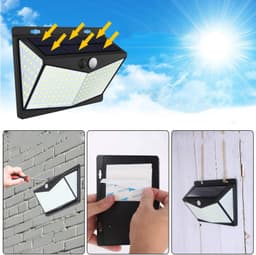 image-208LED Solar Wall Lamp Human Body Induction Garden Lamp Villa Landscape Lamp