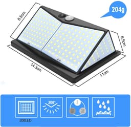 image-208LED Solar Wall Lamp Human Body Induction Garden Lamp Villa Landscape Lamp